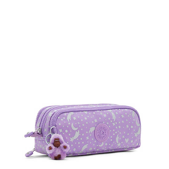 Kipling Gitroy Printed Pencil Case Taske Lilla | DK 1910SG